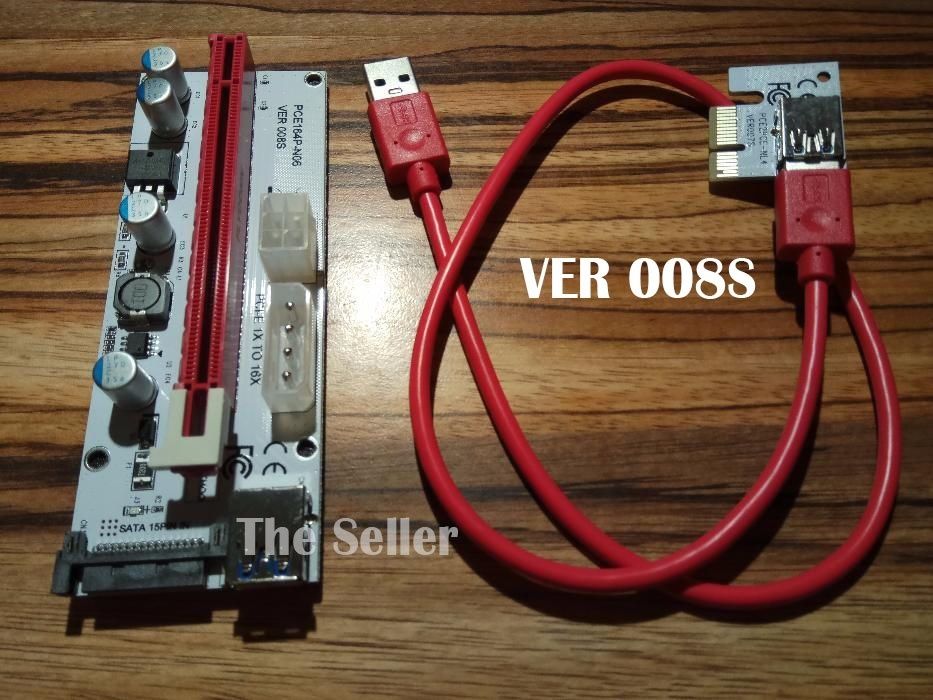 НАЛИЧНИ PCI-E extenders, USB Risers, Екстендери, Рейзъри VER 009S/008S