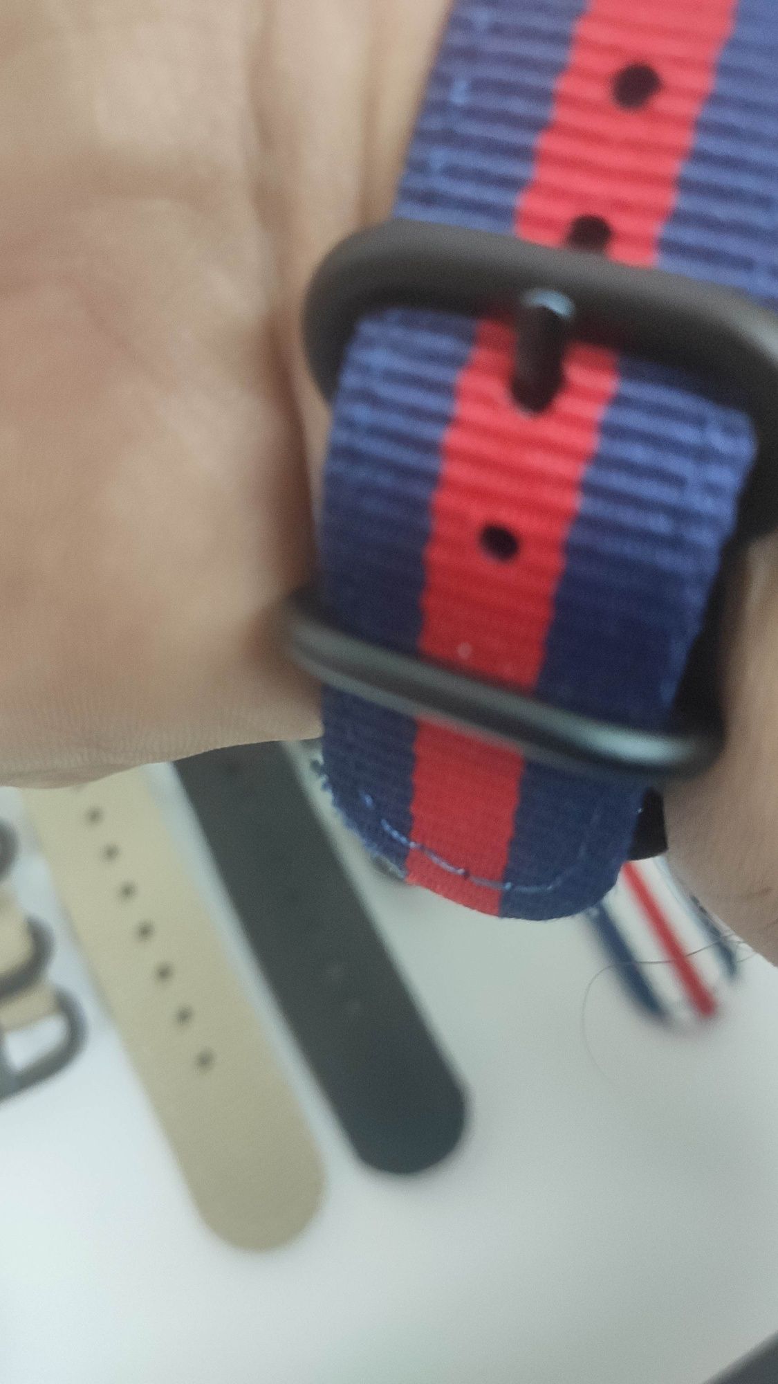 Curea nouă ceas tip NATO din pânză verde kaki 20mm Garmin Fenix 5s 6s