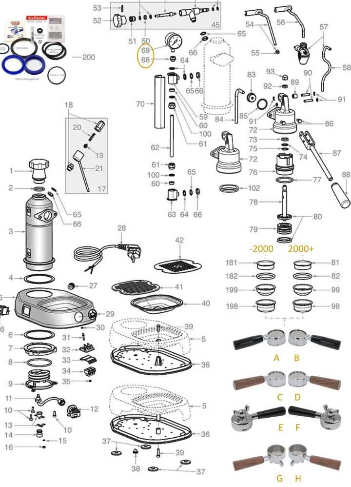 Service si mentenanta La Pavoni -single lever models - 1961-2022