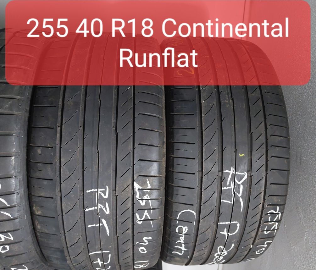 2 anvelope 255/40 R18 Continental runflat
