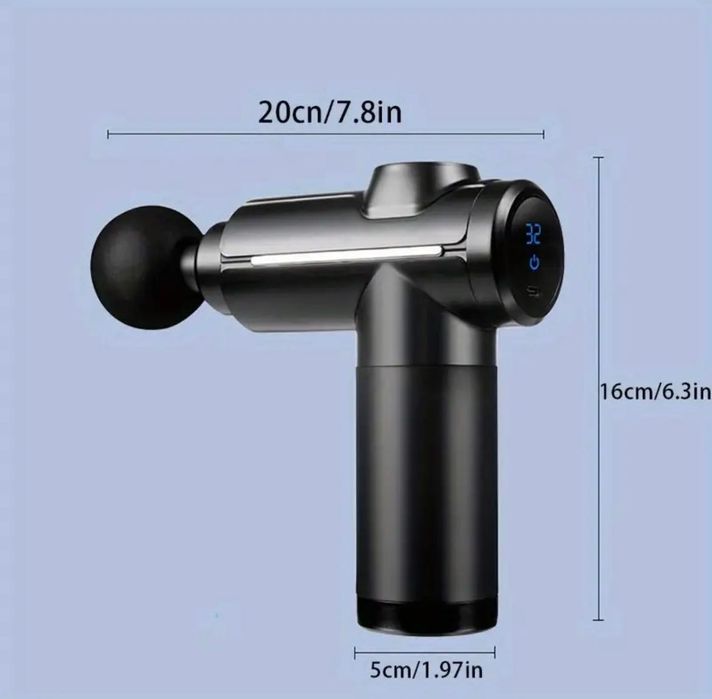 Преносим масажен пистолет подходящ за масаж на гръб врат крака и кръст