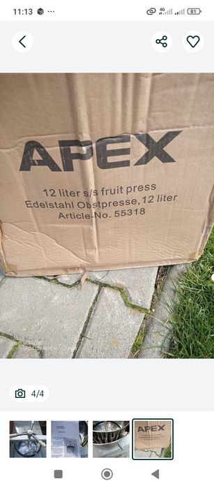 Teasc inox pt struguri 12litri