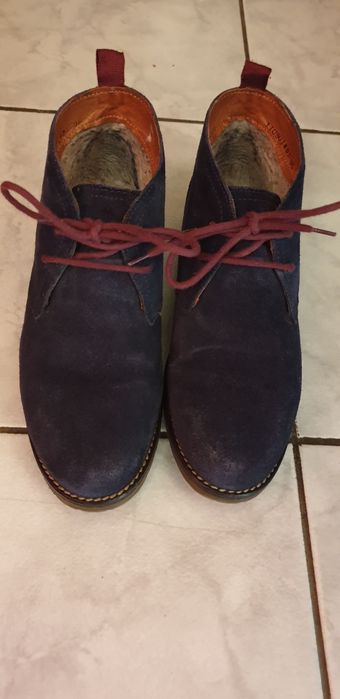 Ghete din piele intoarsa albastre marimea 36 - Benvenutti