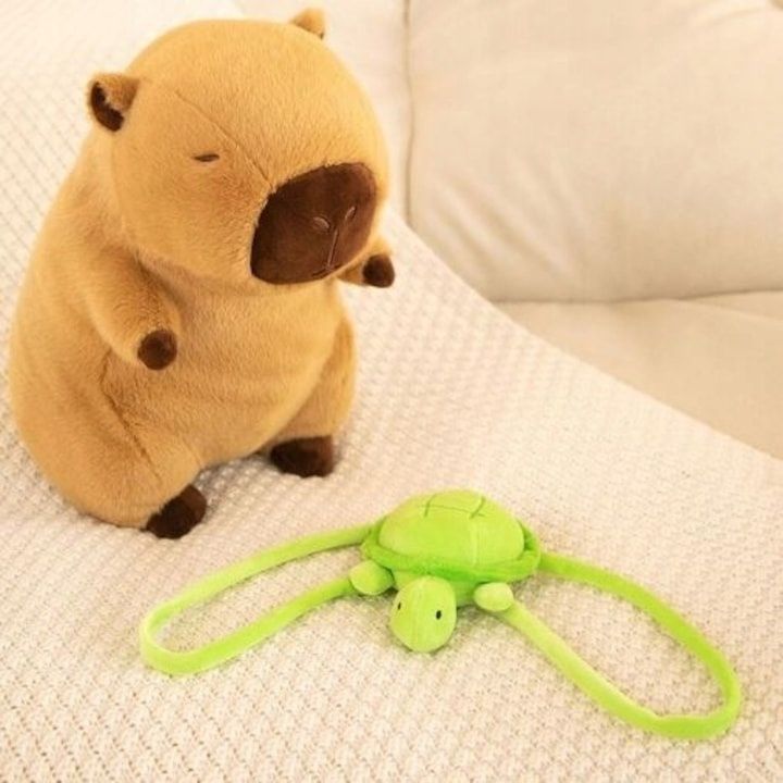 Jucarie de plus Capibara cu rucsac, Plush, decorativa