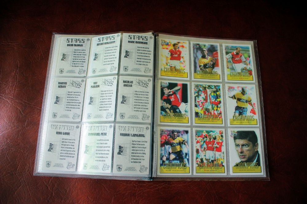 Futera Arsenal 1999 set complet carduri in binder original - nu panini