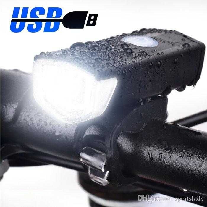 Set lumini LED fata spate bicicleta  incarcare USB