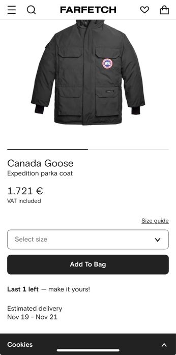 РЯДКО! Ново оригинално гуши пух яке Canada Goose Expedition Parka