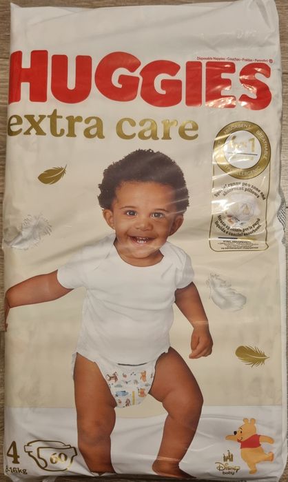 Scutece Pampers Huggies extra care nr 4 8-16 kg 2 cutii de 60