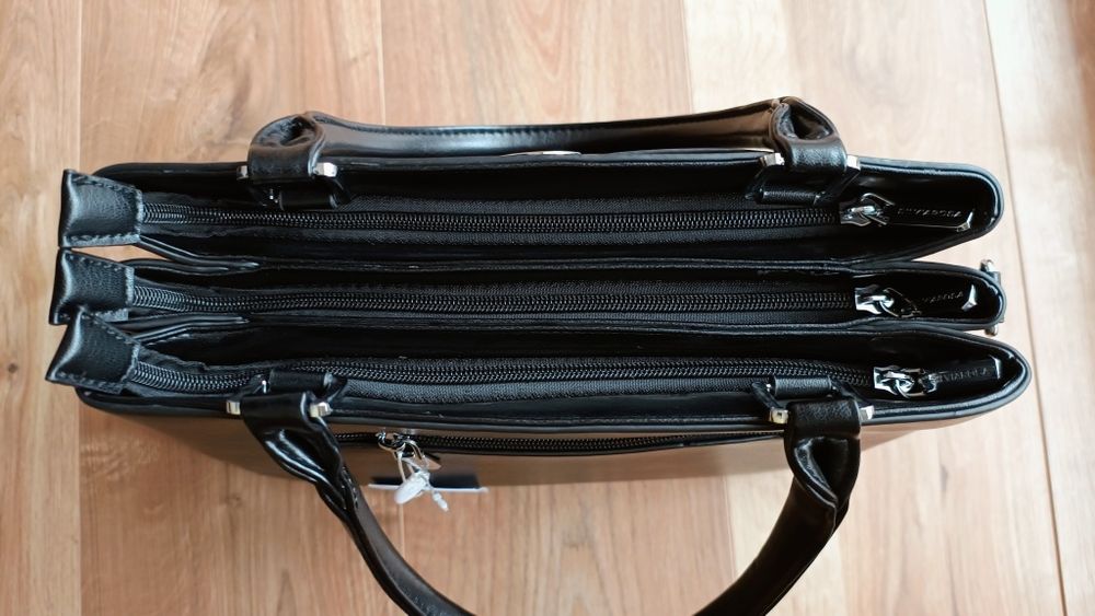 Silvia Rosa - Geantă de damă Negru din piele ecologica, 38*25*13cm