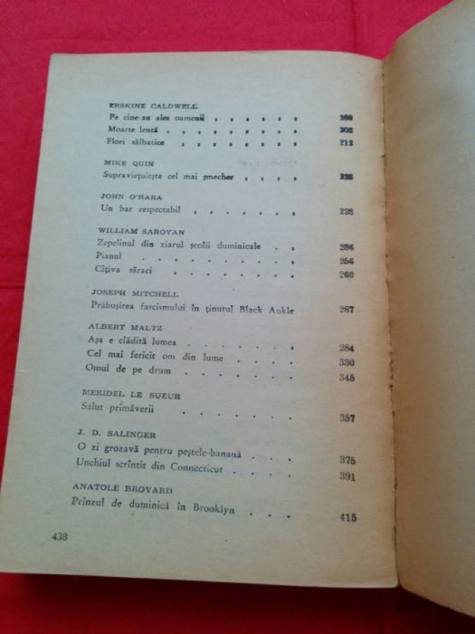 Nuvela americana contemporana,antologie vol. I- II,1963.Impreuna 6 lei