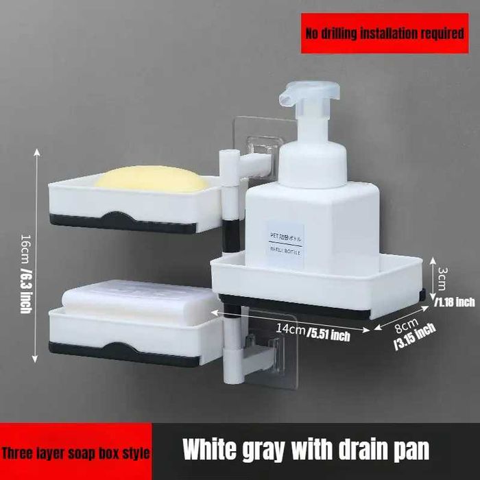 Стенен Въртящ се 3 и 4-етажен Органайзер за Баня