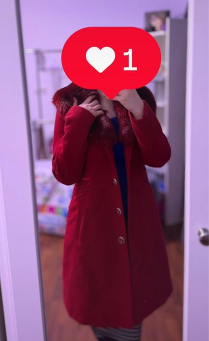 Palton rosu bergound