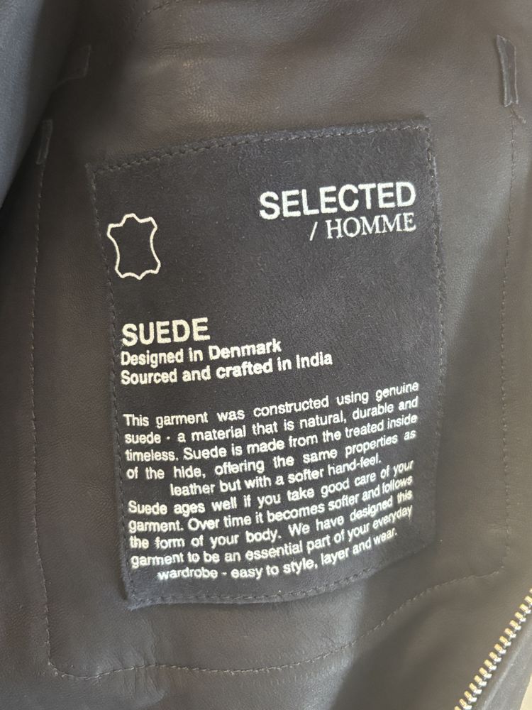 Кожена риза/яке Seleced Homme. Носена 3часа!