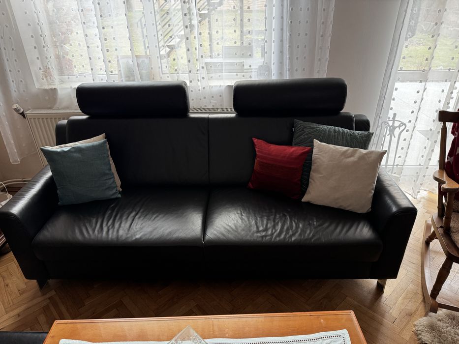 Canapea doua locuri + doua fotolii imitatie piele
