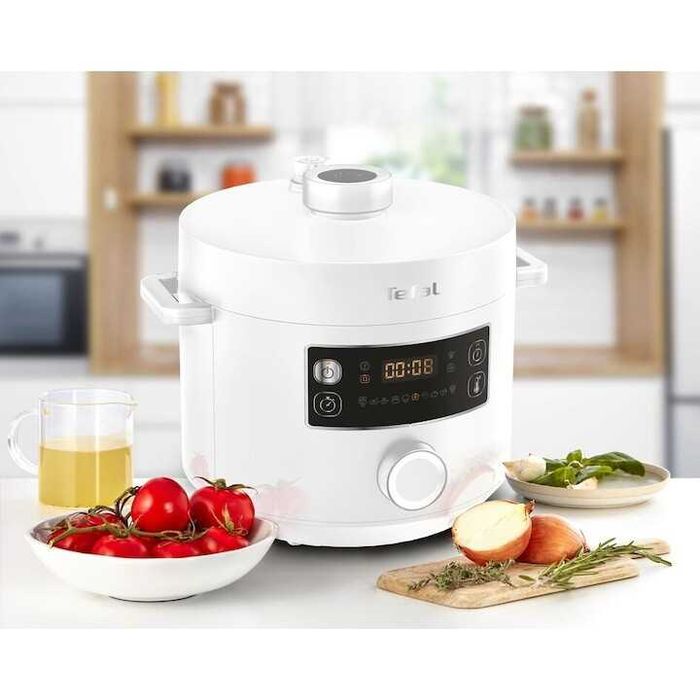 Oala sub presiune electrica Tefal Turbo Cuisine, alb