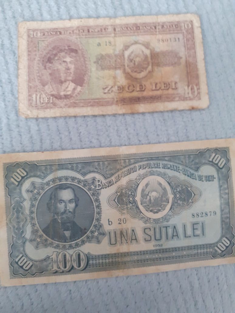 Vând banconte 10,100 lei an 1952