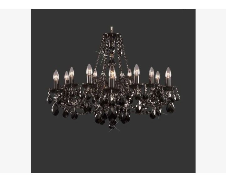 Candelabru cristal negru original