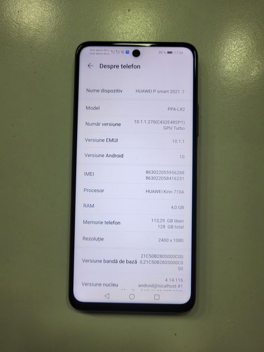 Huawei PSmart 2021 Green ca Nou Impecabil