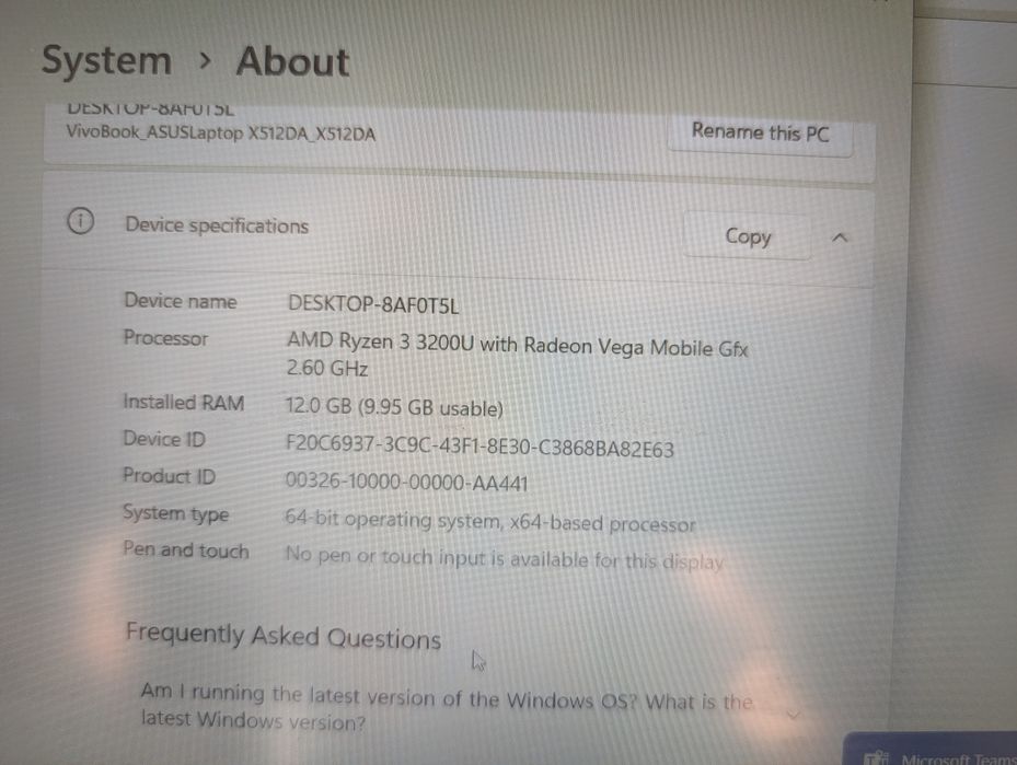 Asus Vivobook 15 X512