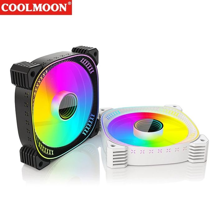 Вентиляторы COOLMOON с ARGB подсветкой (черный и белый)