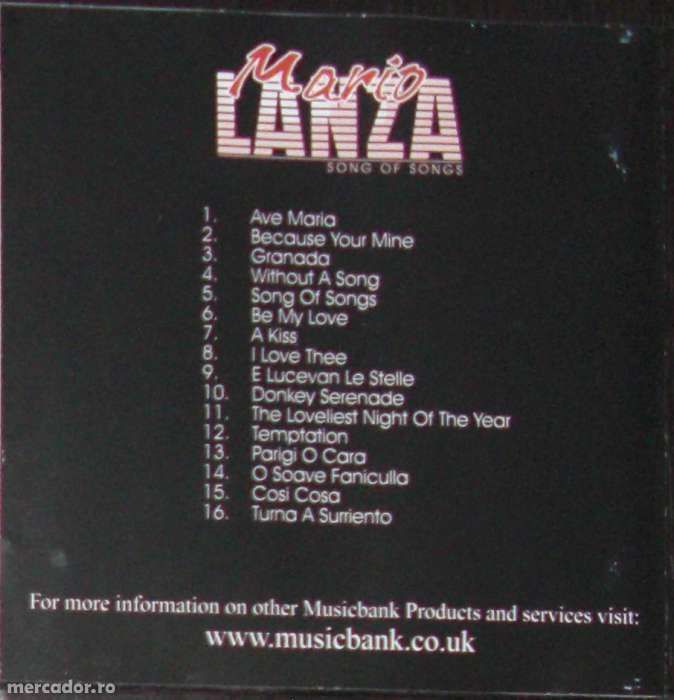 Vand Colectie MARIO LANZA - 5 CD-uri!!!