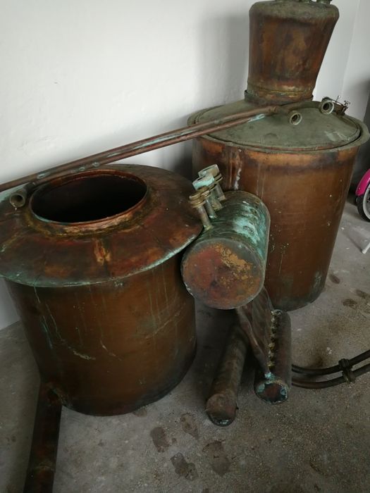 Cazan, instalație completă de fabricat țuică din cupru alimentar, capa