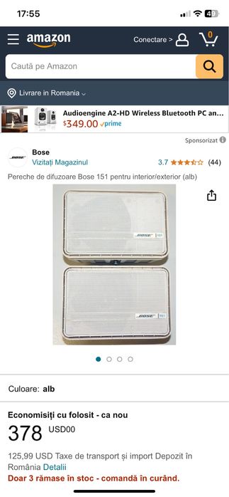 Boxe BOSE LifeStyle 100W Made in SUA + BONUS Subwoofer BOSE Pasiv