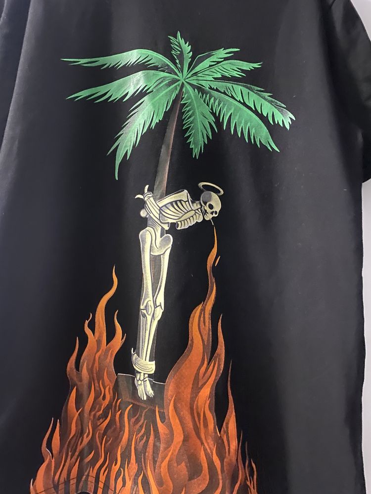 Tricou Palm Angels Skeleton Fire