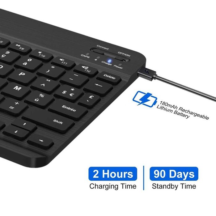 Tastatură Bluetooth Wireless AZERTY Ușoară Subțire