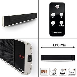 Инфрачервен отоплител, печка Trotec IRD 1800 – като нов с дистанционно