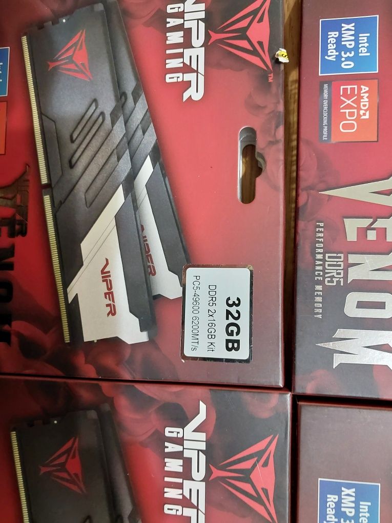 НОВА 32GB DDR5 6200Mhz 6000Mhz Patriot Viper VENOM RAM памет