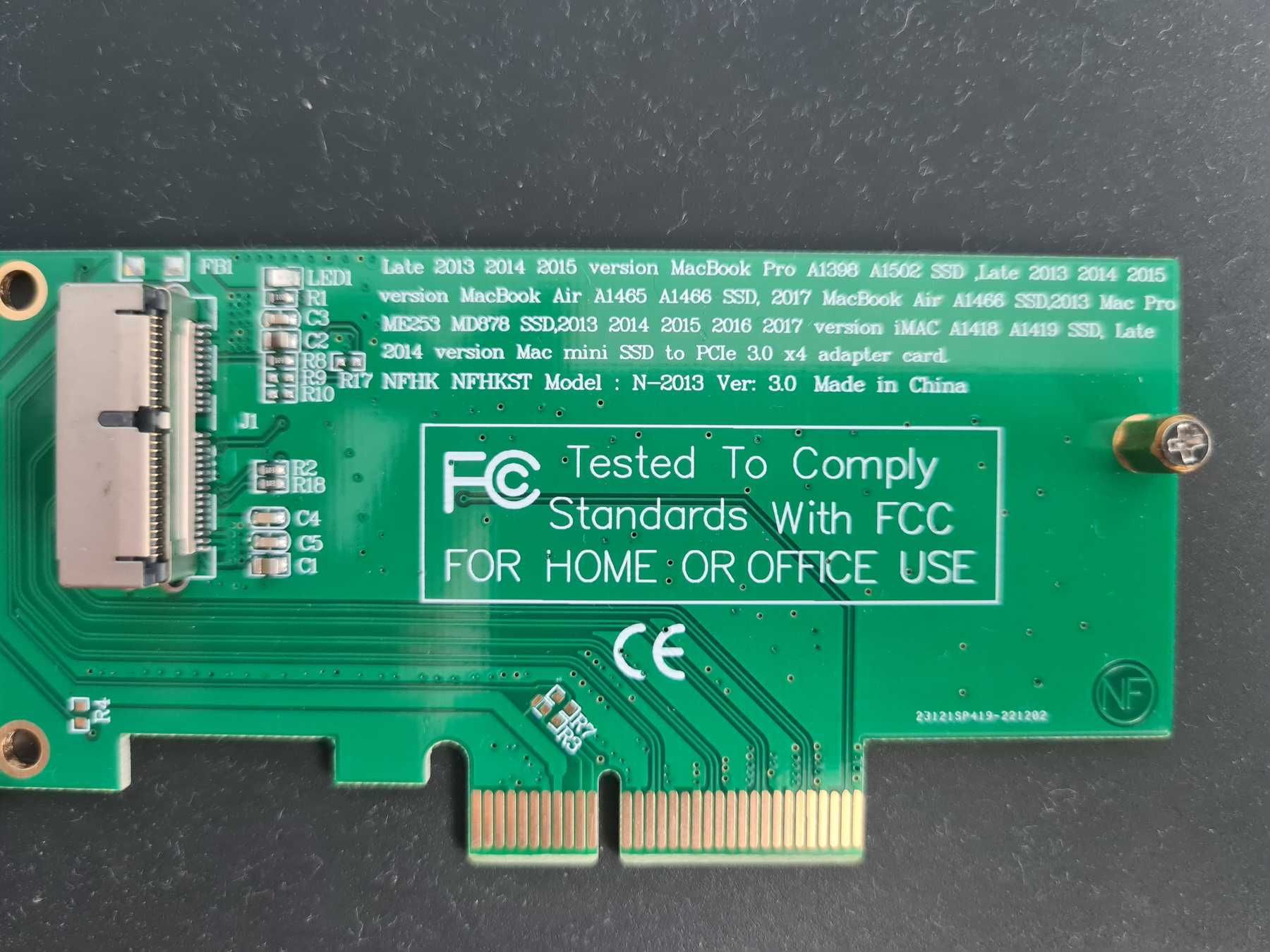 Adaptor M2 NVMe NGFF mSATA U.2 / Apple Air - SATA