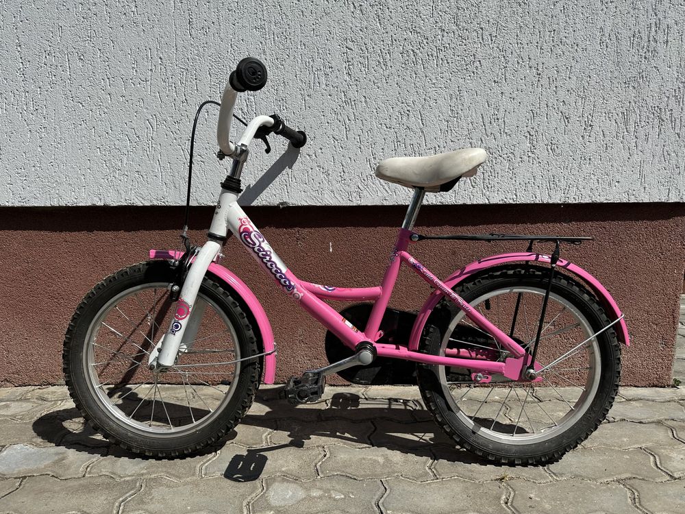 Bicicleta copii 16” cu portbagaj si aripi