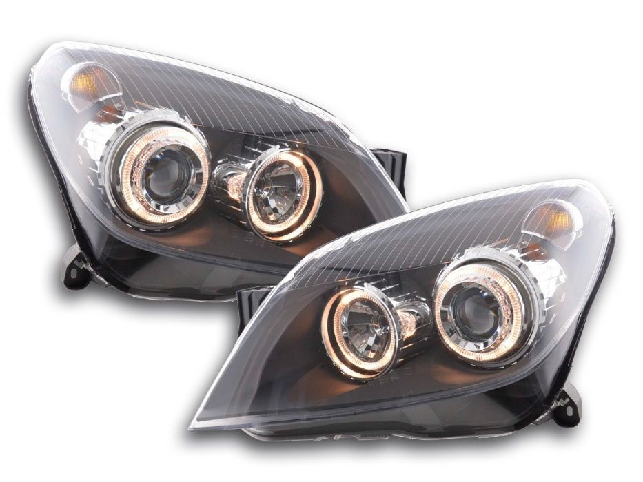 Faruri Opel Astra H Angel Eyes si Lupa DEPO