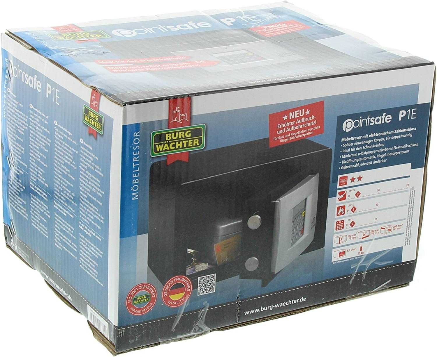 Seif mobila PointSafe P1 E, inchidere electronica, de la 999 RON