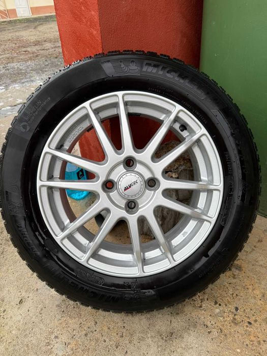 Vând Set 4 Roți Iarnă: Jante Alutec + Michelin Alpin 6 (205/60 R16)