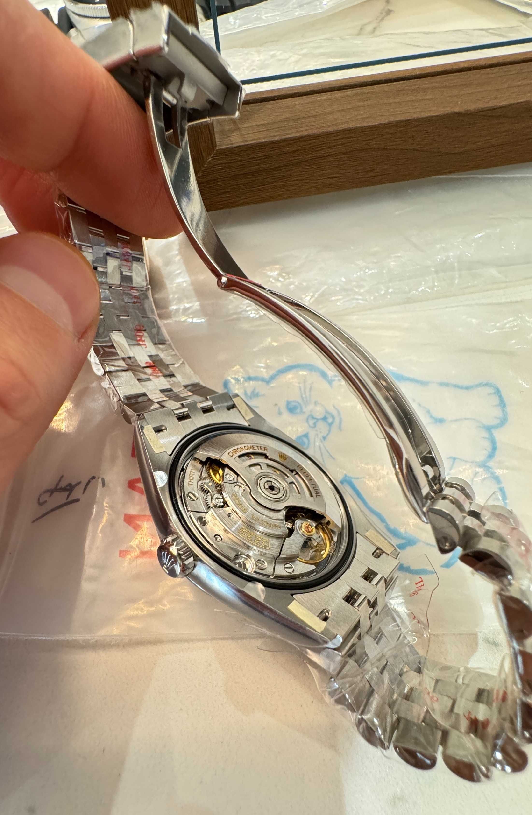 Rolex datejust 36mm сребро/перла 3235
