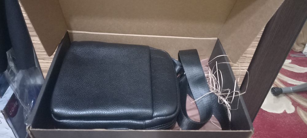 Кожаная сумка барсетка