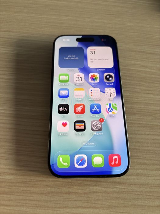 Iphone 16 PRO negru 512GB E-sim impecabil liber de retea