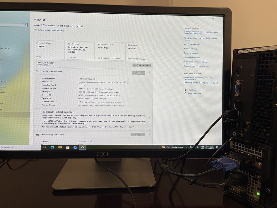 Calculator Dell i5 12gb RAM Wi-Fi placa video + sistem audio 2+1 HP