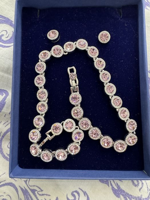 Набор ожерелье с сережкой. Оригинал Сваровский .