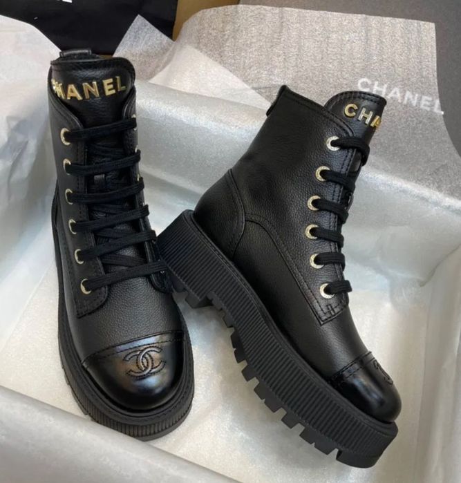 Ghete Chanel piele naturala dama