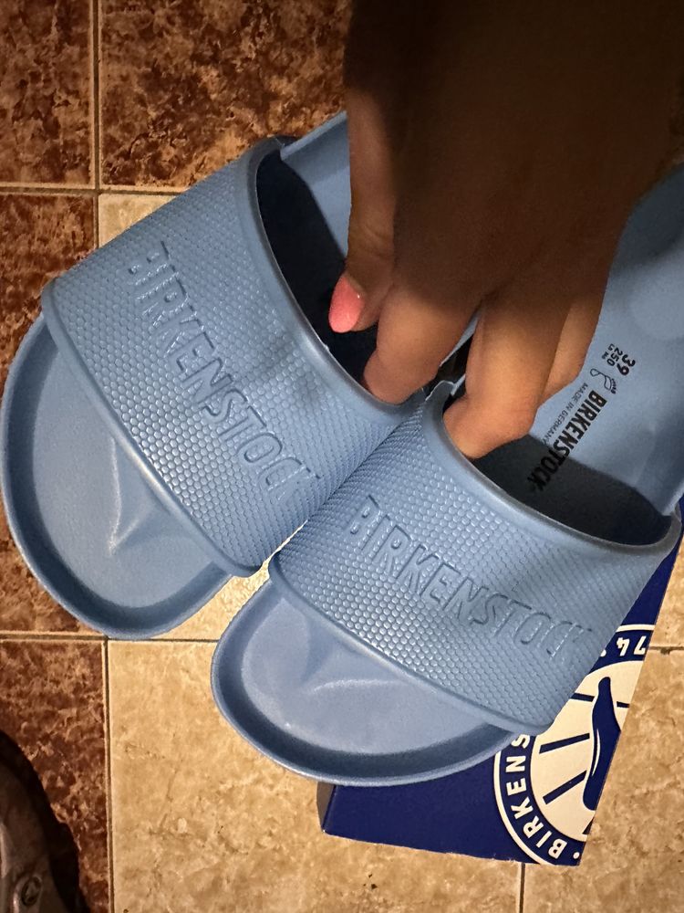 Birkenstock #39 светлосини гумени нови