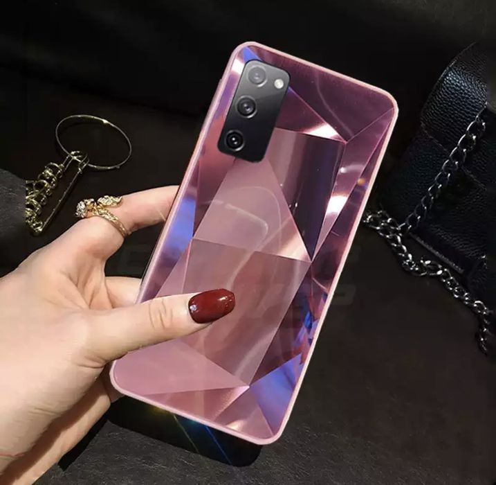 Husa tip oglinda model geometric 3D Samsung Galaxy Note 9, S20 FE 5G