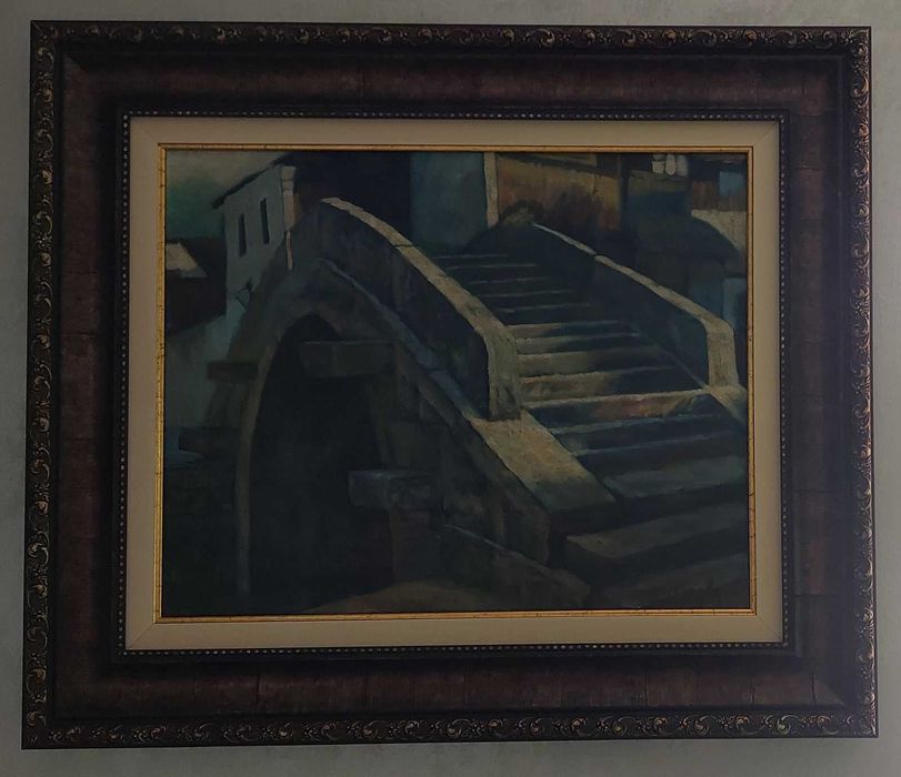 Картина масло,мост в Париж  Константин Коровин(1861-1939)рисувана 1920