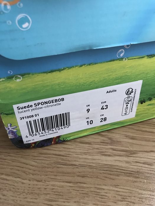 Puma Suede Spongebob Nike Adidas Yeezy Palm Angels Versace 40 42 43