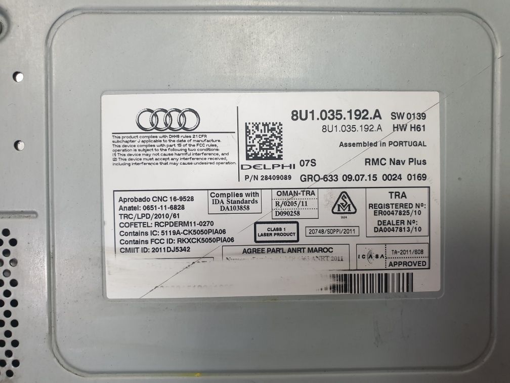 Player Media CD Audi Q3 8U Facelift