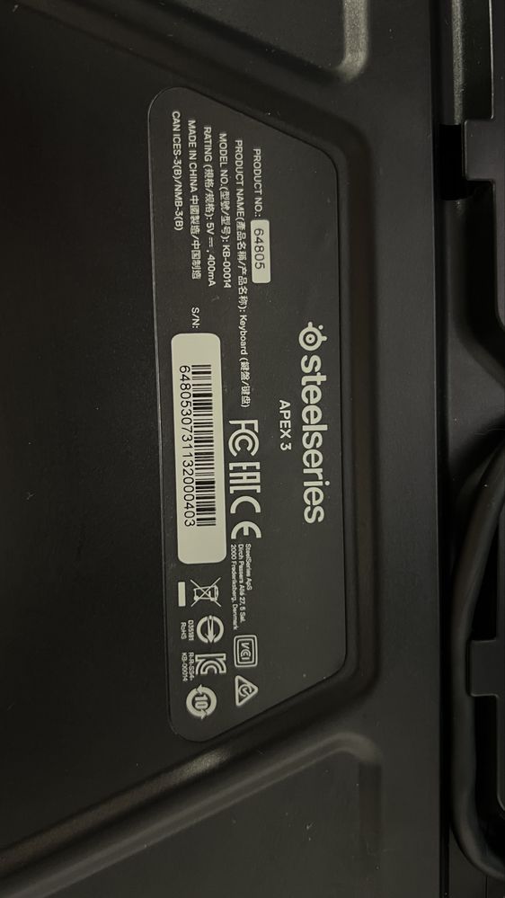 SteelSeries Apex 3