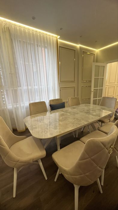 Стол со стульями (8шт)