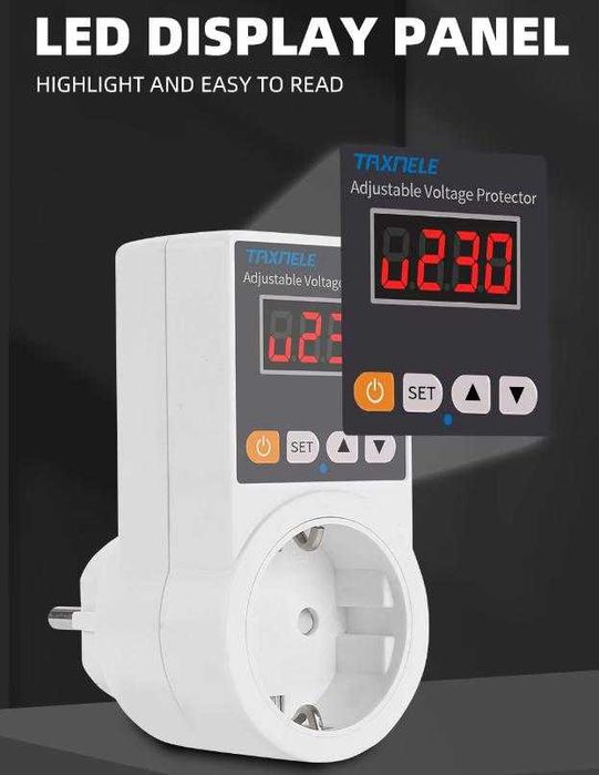 Волт Реле Защита от Пренапрежение Дисплей Програма АвтомВъзстановяване